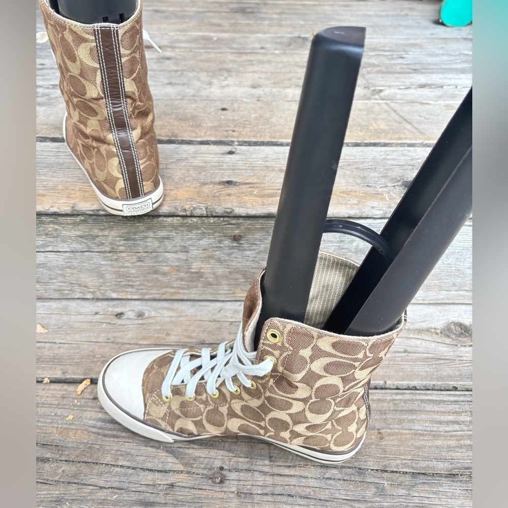 Coach Bonney Signiture Brown and Tan High Top - Picture 8 of 12